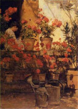 Childe Hassam Geraniums Germany oil painting art